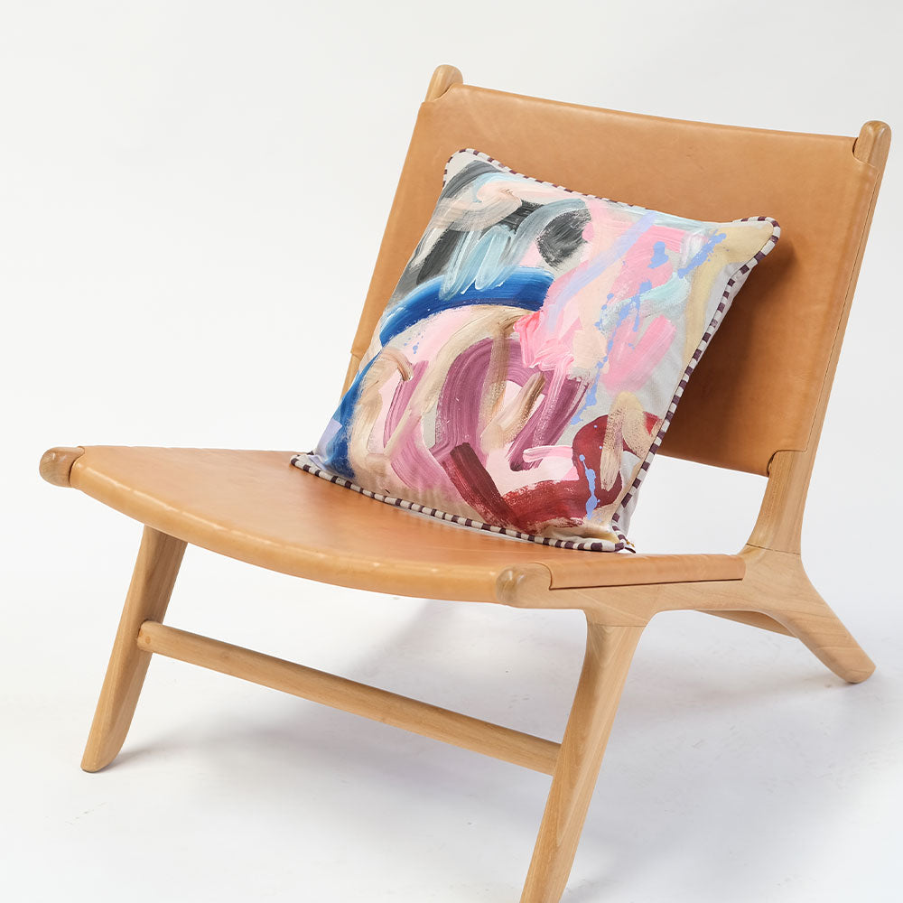 good things take time | hand painted cushion - Tiff Manuell