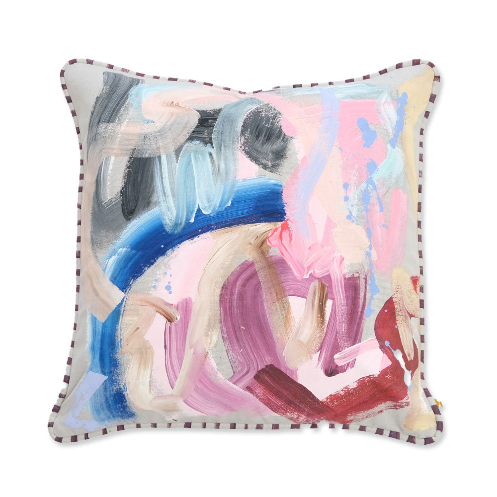 good things take time | hand painted cushion - Tiff Manuell