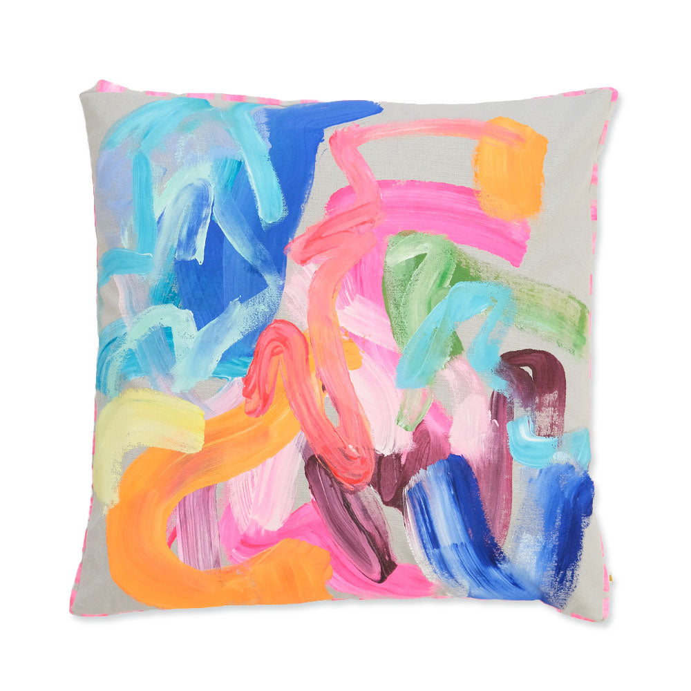 make it last | hand painted cushion - Tiff Manuell