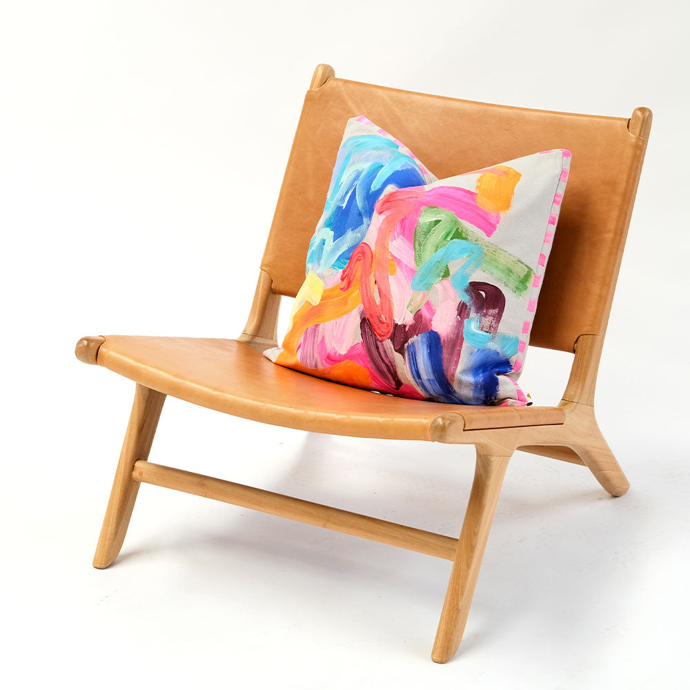 make it last | hand painted cushion - Tiff Manuell