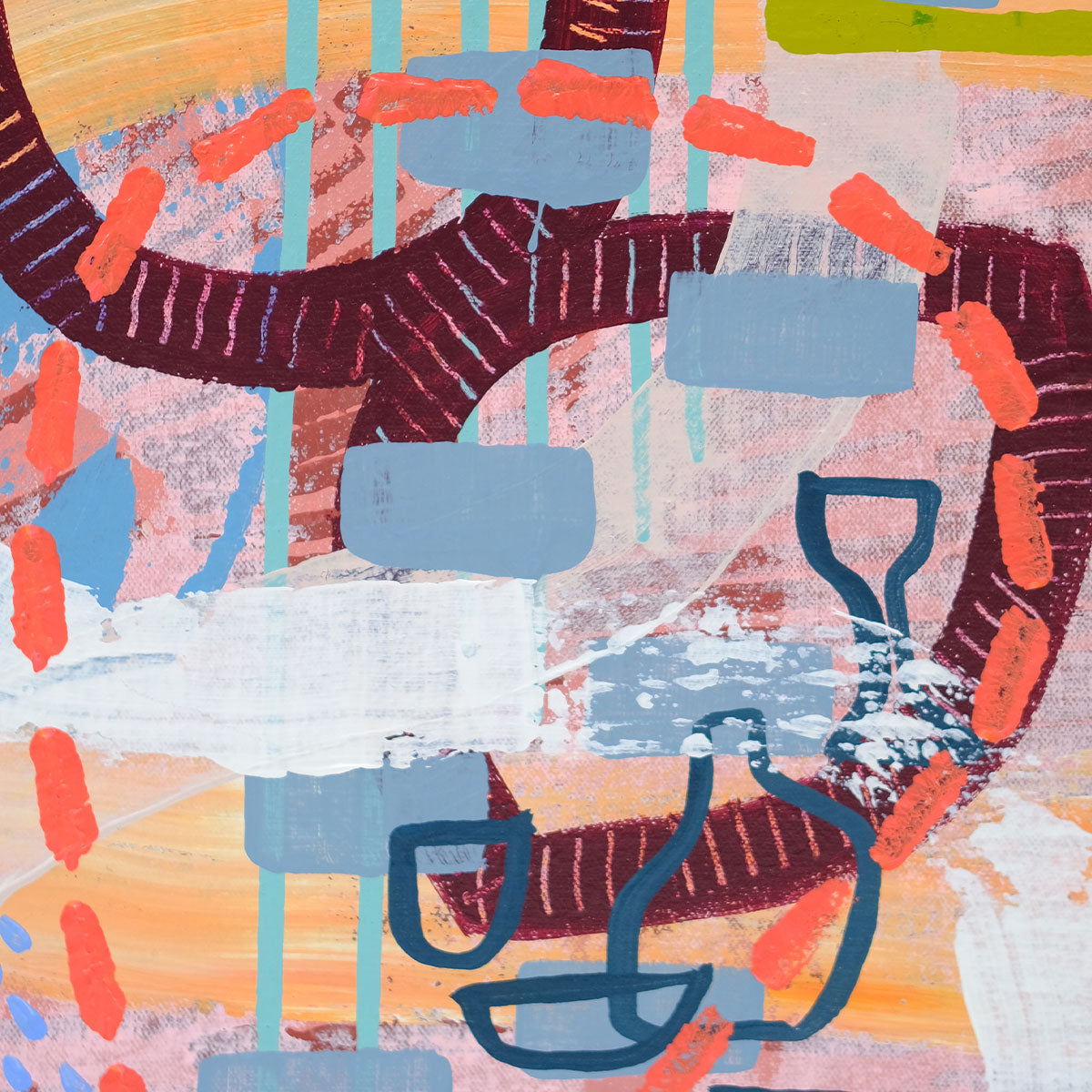 rooftop dancing 450mm x 450mm - Tiff Manuell
