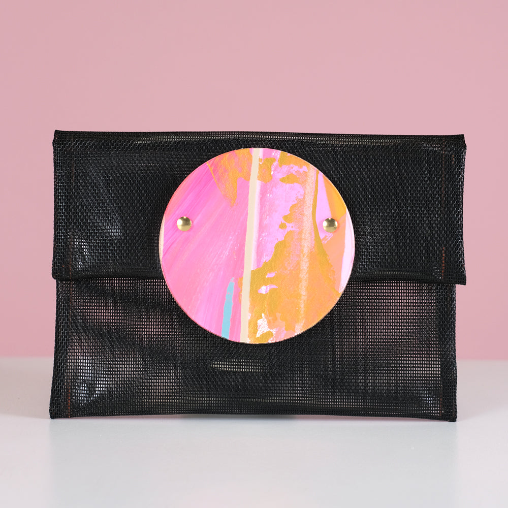 Be Yourself | Round Perspex Clutch