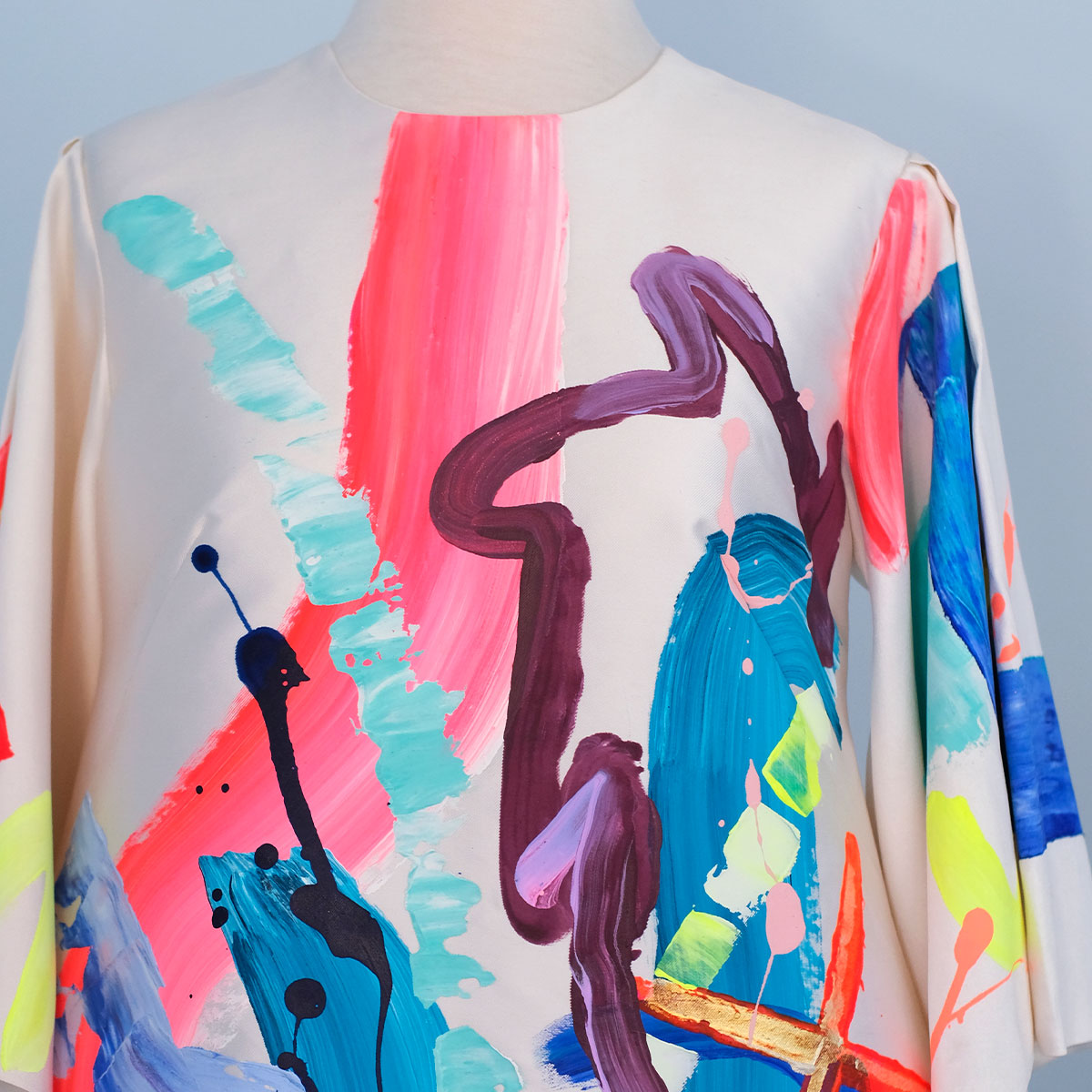 Open Skies | Silk Fluted Sleeve Dress