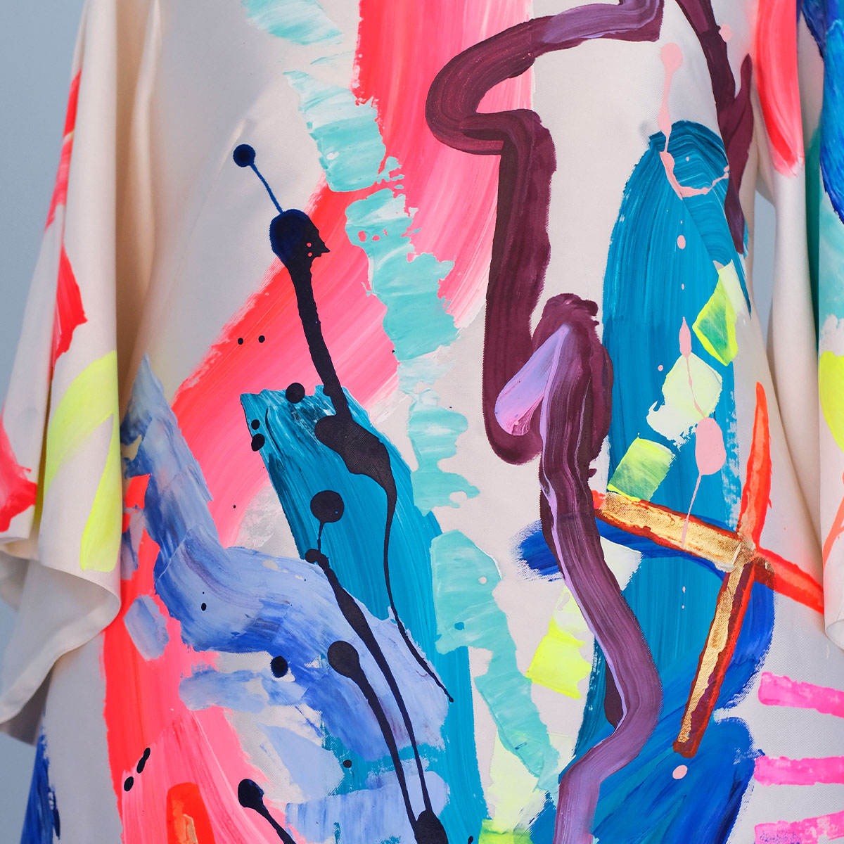 Open Skies | Silk Fluted Sleeve Dress