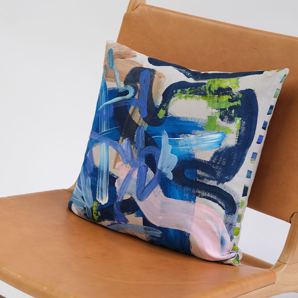 in the moment | hand painted cushion