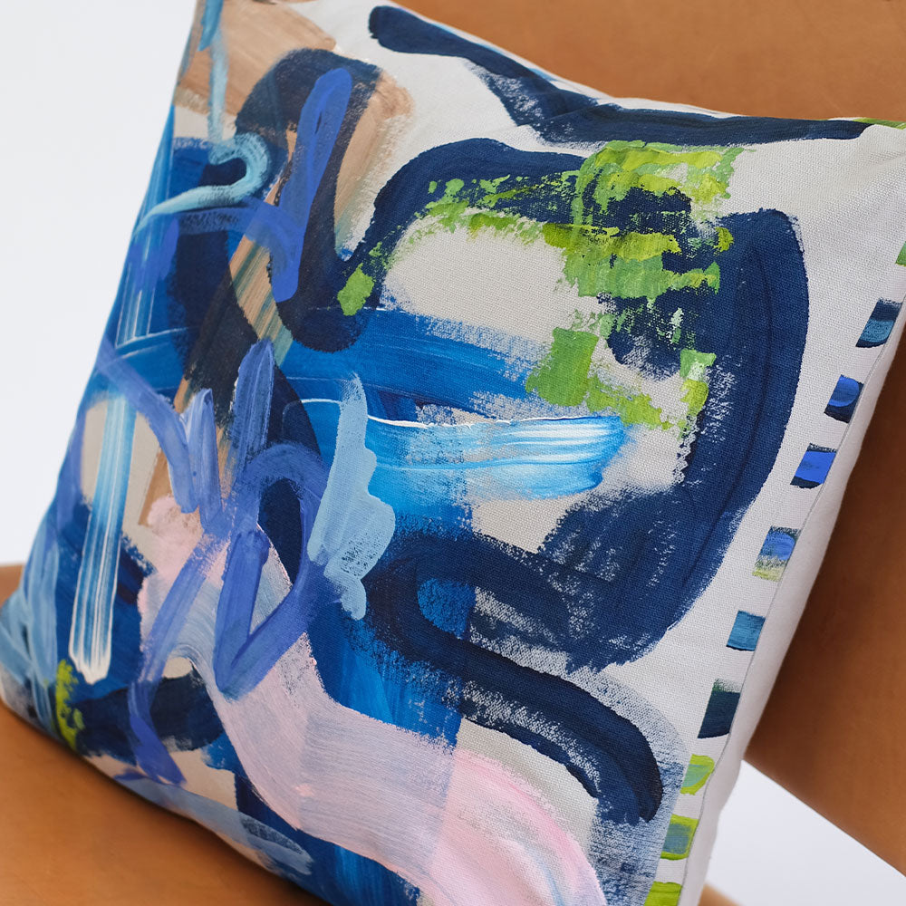 in the moment | hand painted cushion