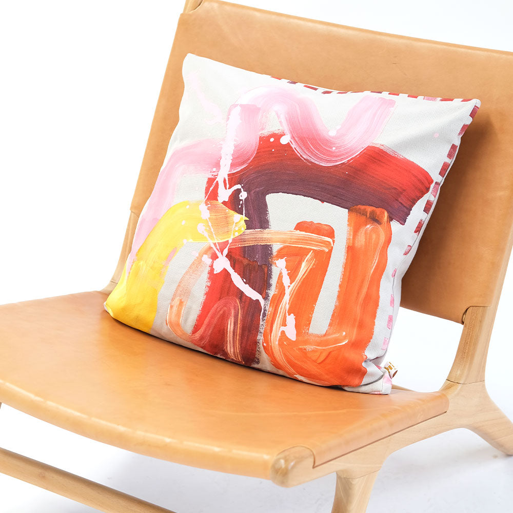 hopeless romantic | hand painted cushion