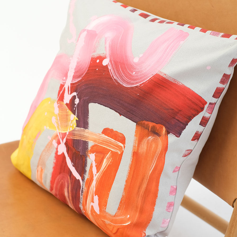 hopeless romantic | hand painted cushion