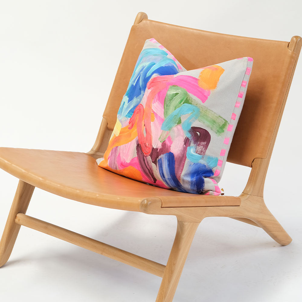 make it last | hand painted cushion